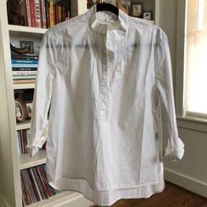 Gap White Poplin Blouse - Size M Petite